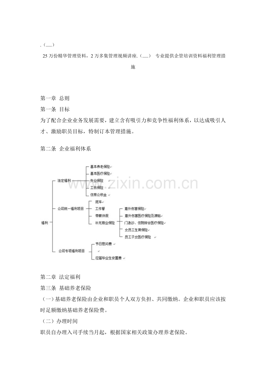 公司员工福利管理办法新版新编模板.doc_第1页