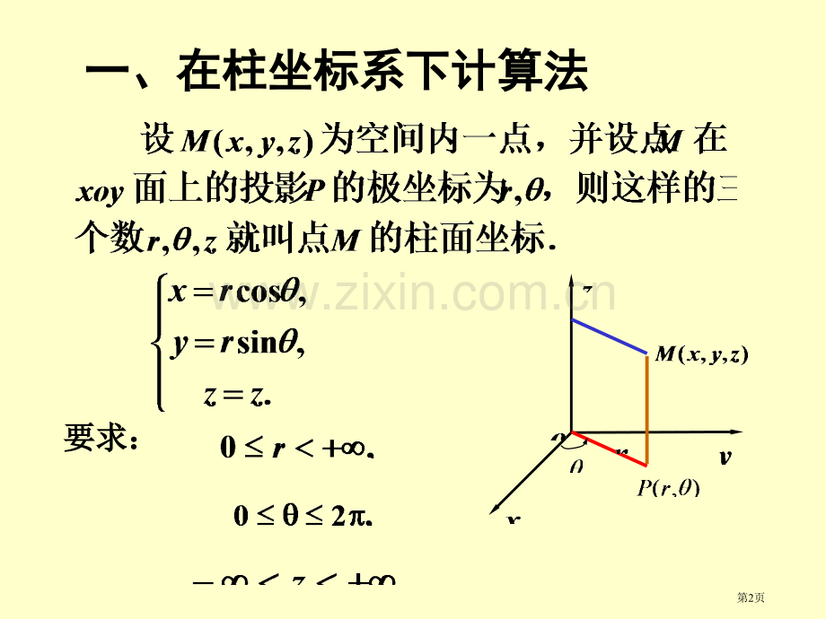 柱坐标系和球坐标系下的计算法市公开课一等奖百校联赛获奖课件.pptx_第2页