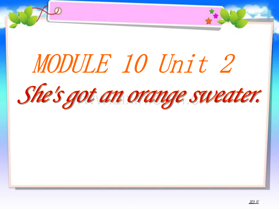 She's-got-an-orange-sweater省公开课一等奖新名师优质课比赛一等奖课件.pptx_第1页