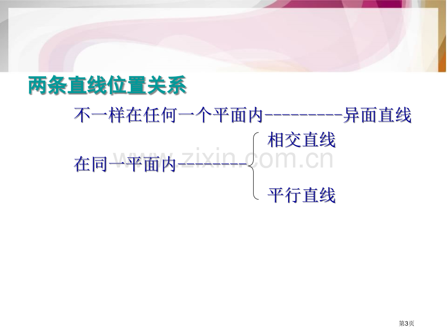 平面内两条直线的位置关系市公开课一等奖百校联赛获奖课件.pptx_第3页