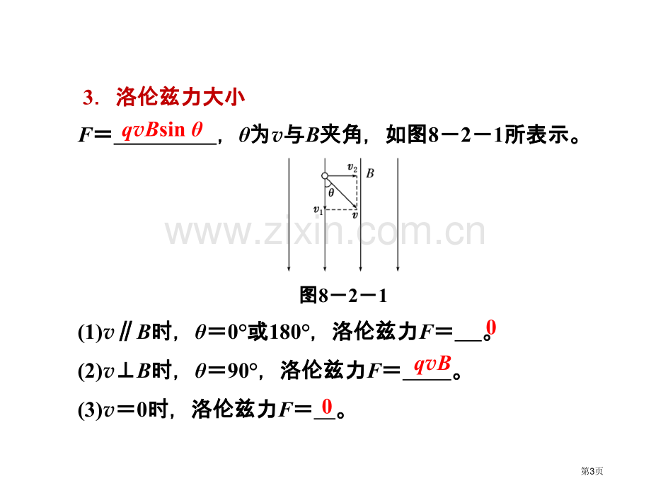 三维设计新课标高考物理一轮总复习磁场第单元磁场对运动电荷的作用张省公共课一等奖全国赛课获奖课件.pptx_第3页