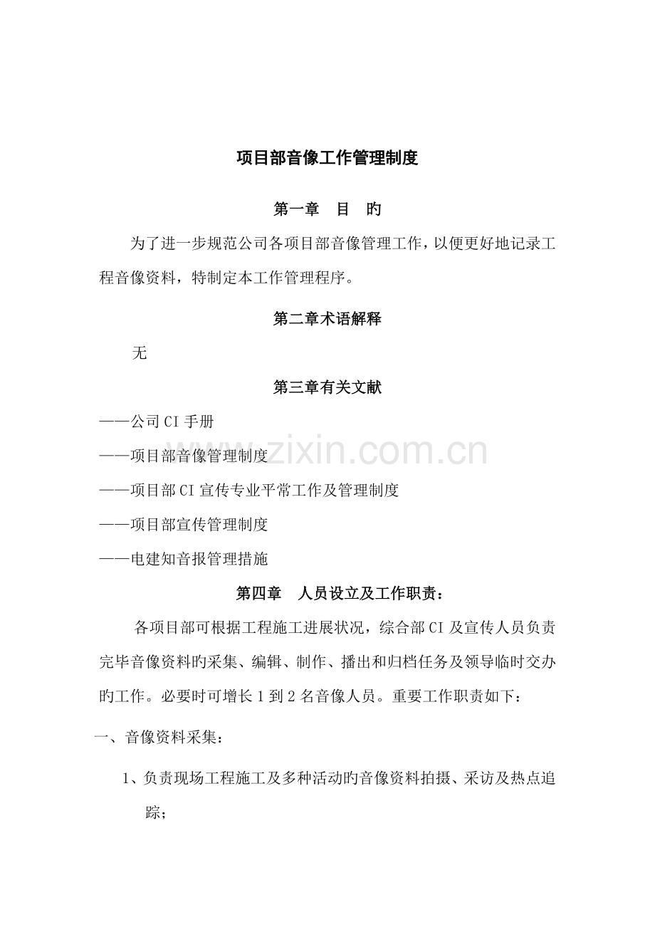 公司专项项目部工作管理新版制度.docx_第1页