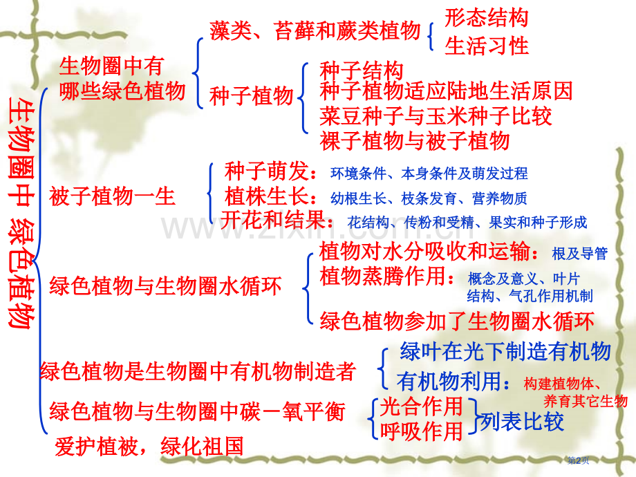 第三单元生物圈中的绿色植物复习省公共课一等奖全国赛课获奖课件.pptx_第2页