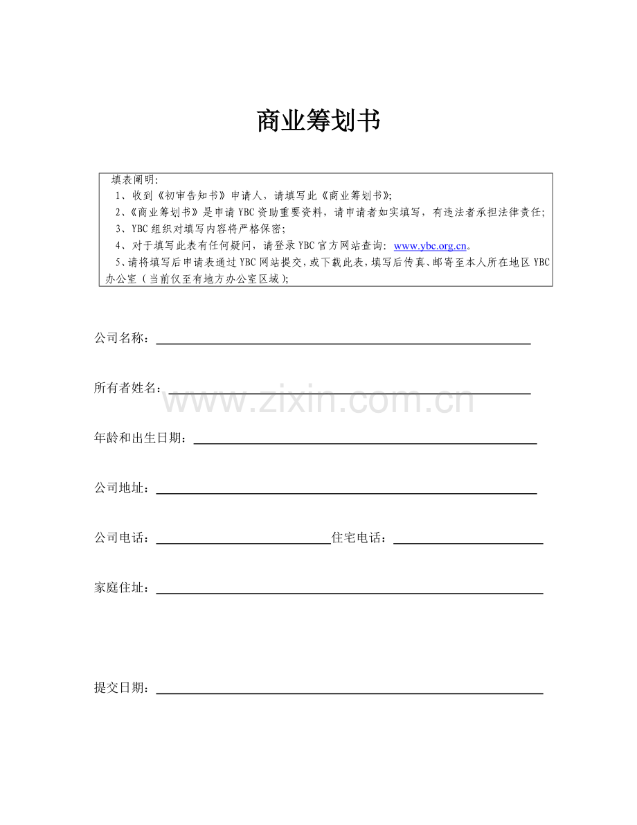 YBC商业专业策划书专业资料.doc_第1页