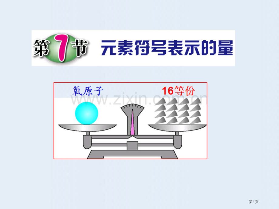 元素符号表示的量省公开课一等奖新名师优质课比赛一等奖课件.pptx_第1页