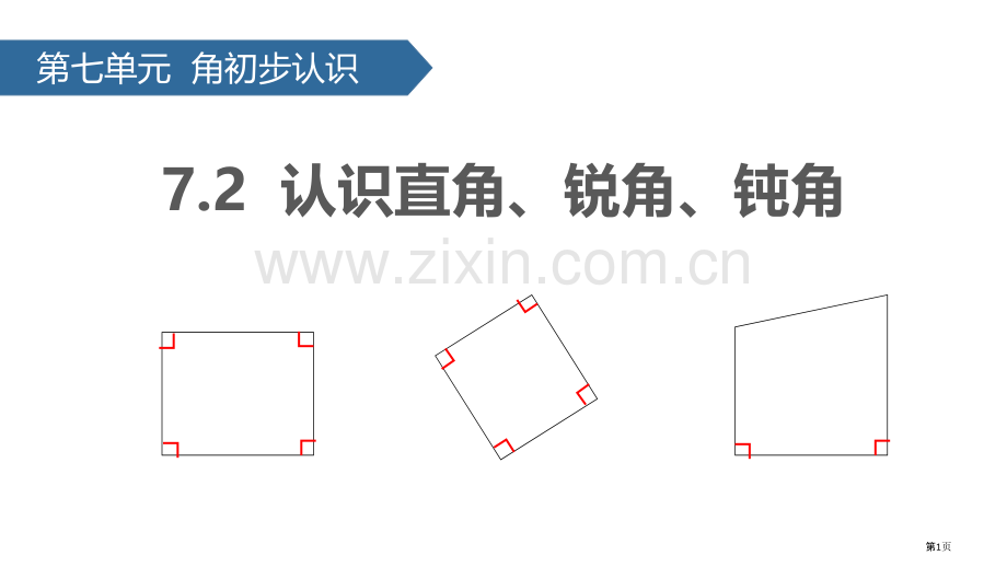 认识直角、锐角、钝角角的初步认识省公开课一等奖新名师优质课比赛一等奖课件.pptx_第1页