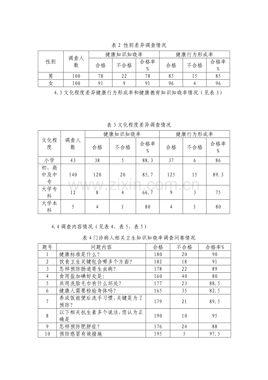 居民健康知识知晓率与行为形成率的调查评估综合报告.doc_第2页