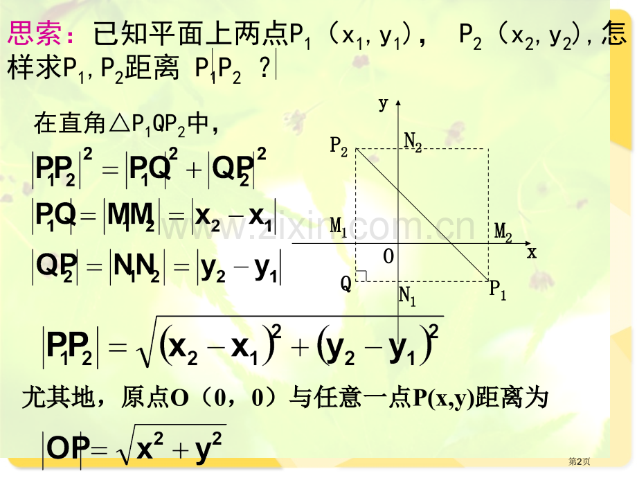 点到点点到直线两平行线间的距离省公共课一等奖全国赛课获奖课件.pptx_第2页