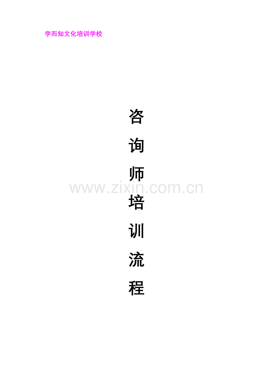 新咨询师培训流程模板.doc_第1页