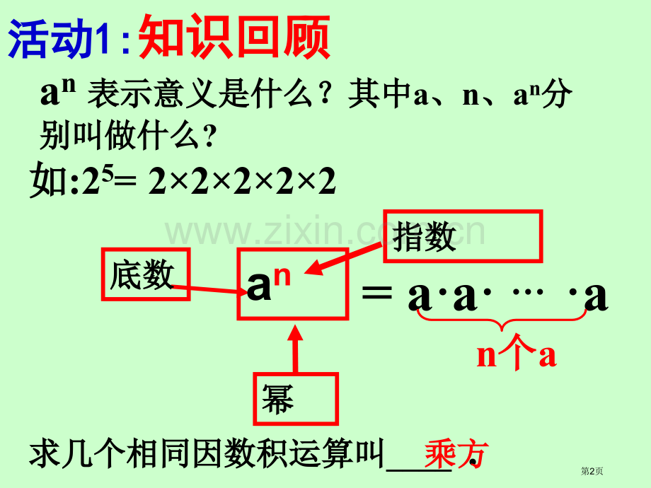 幂的乘方参赛市公开课一等奖百校联赛获奖课件.pptx_第2页