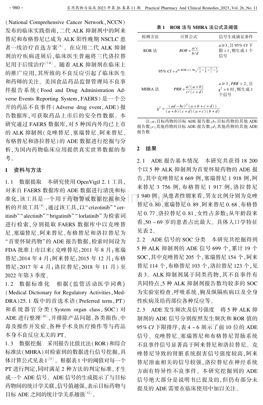 基于真实世界数据的ALK抑制剂药物不良事件信号挖掘与分析.pdf_第2页