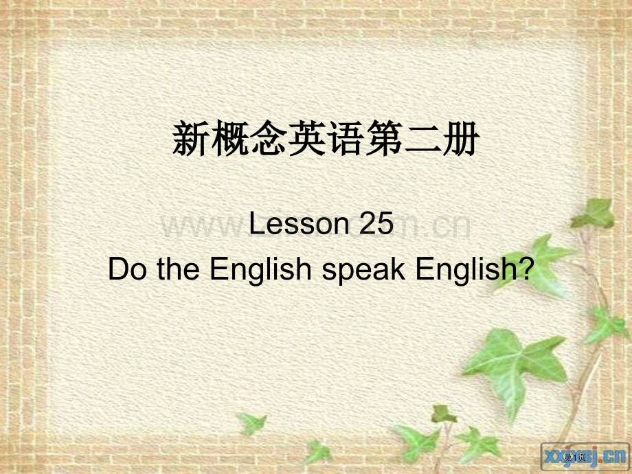 新概念英语第二册25课省公共课一等奖全国赛课获奖课件.pptx_第1页