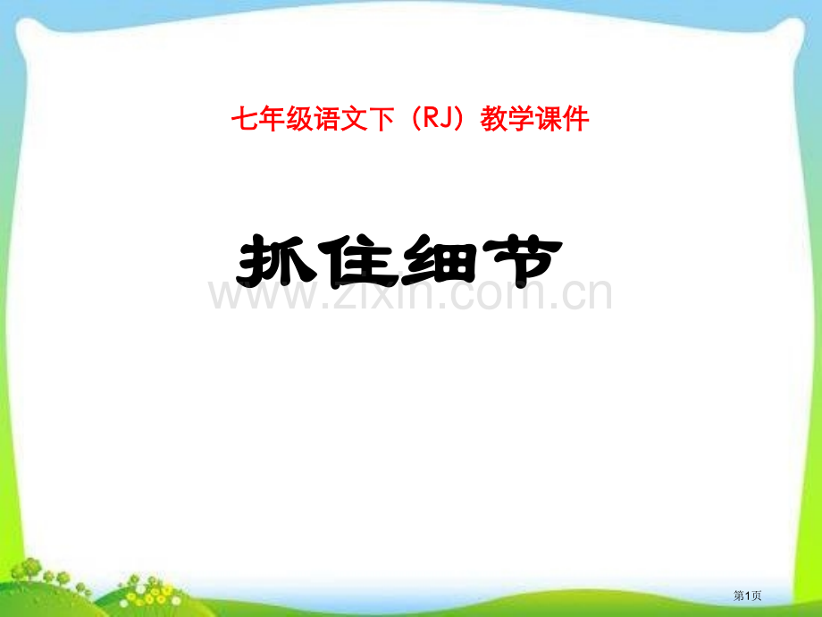 抓住细节省公开课一等奖新名师优质课比赛一等奖课件.pptx_第1页