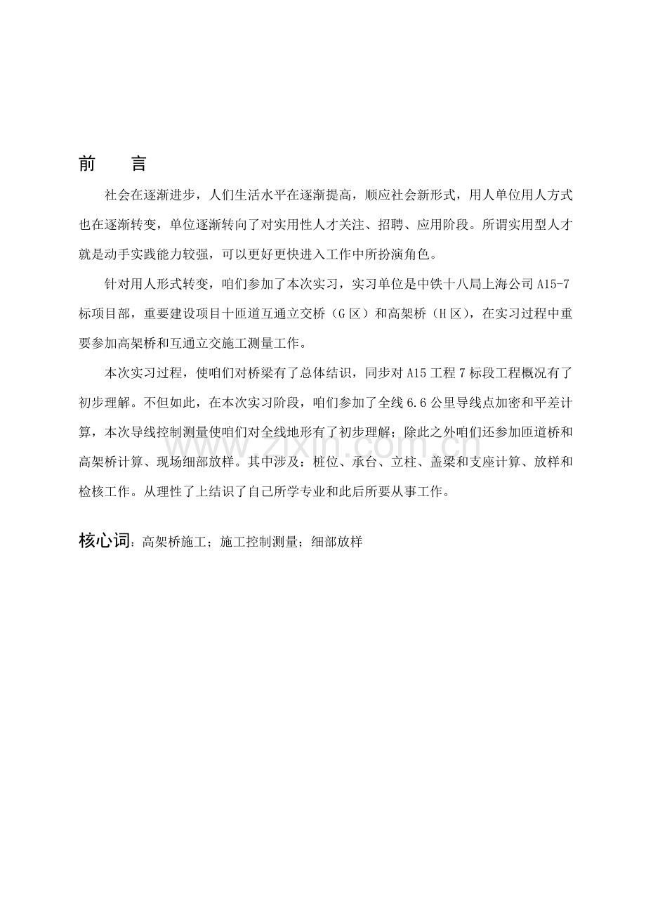 上海高架桥综合项目施工测量关键技术总结.doc_第1页