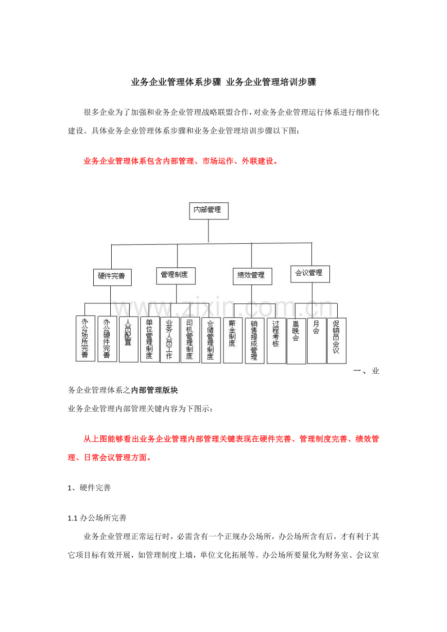 业务公司管理标准体系作业流程业务公司管理培训作业流程.docx_第1页