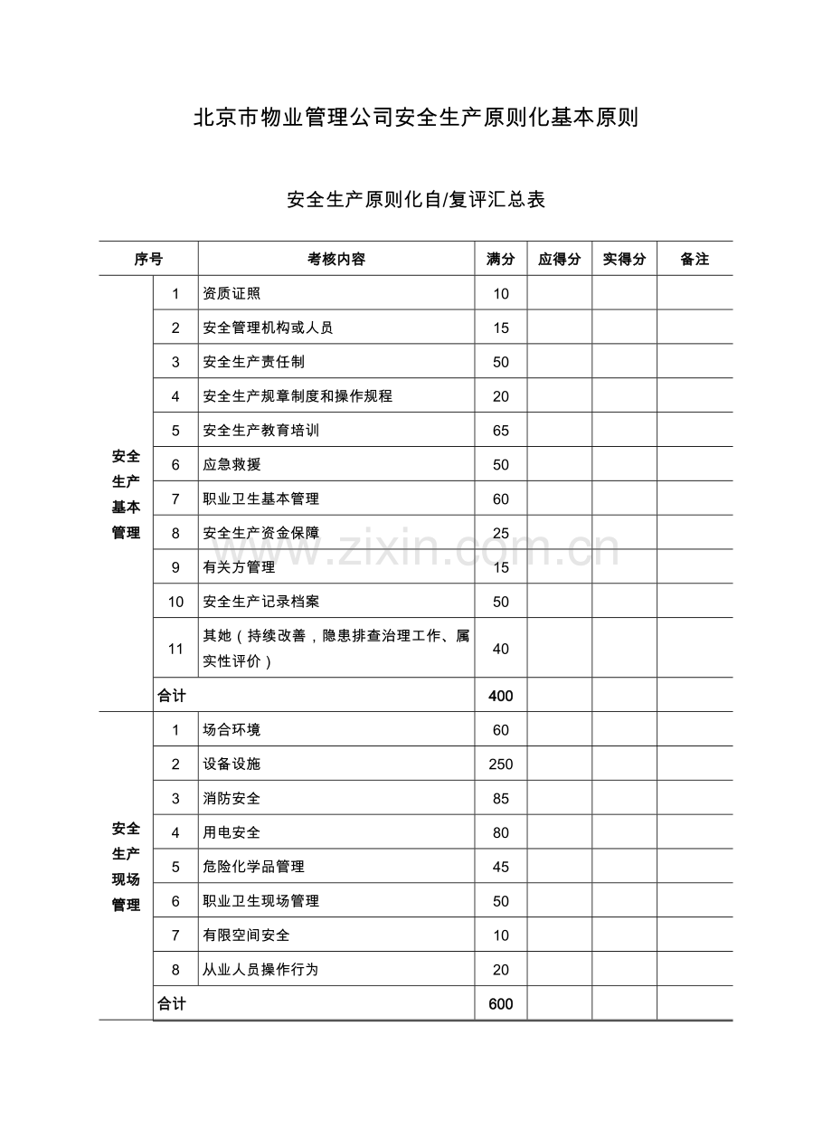 北京市物业管理公司安全生产重点标准化基本重点标准.docx_第1页