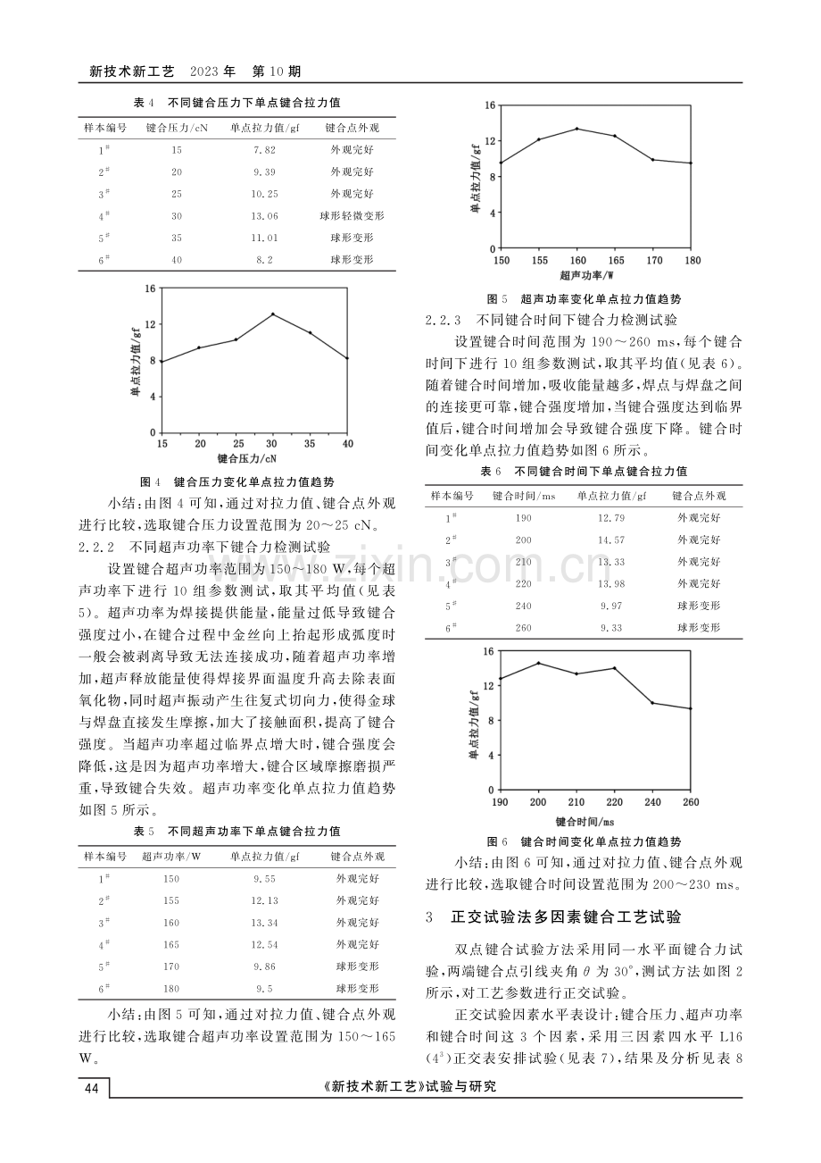 基于正交试验的石英摆片金丝键合焊接方法.pdf_第3页