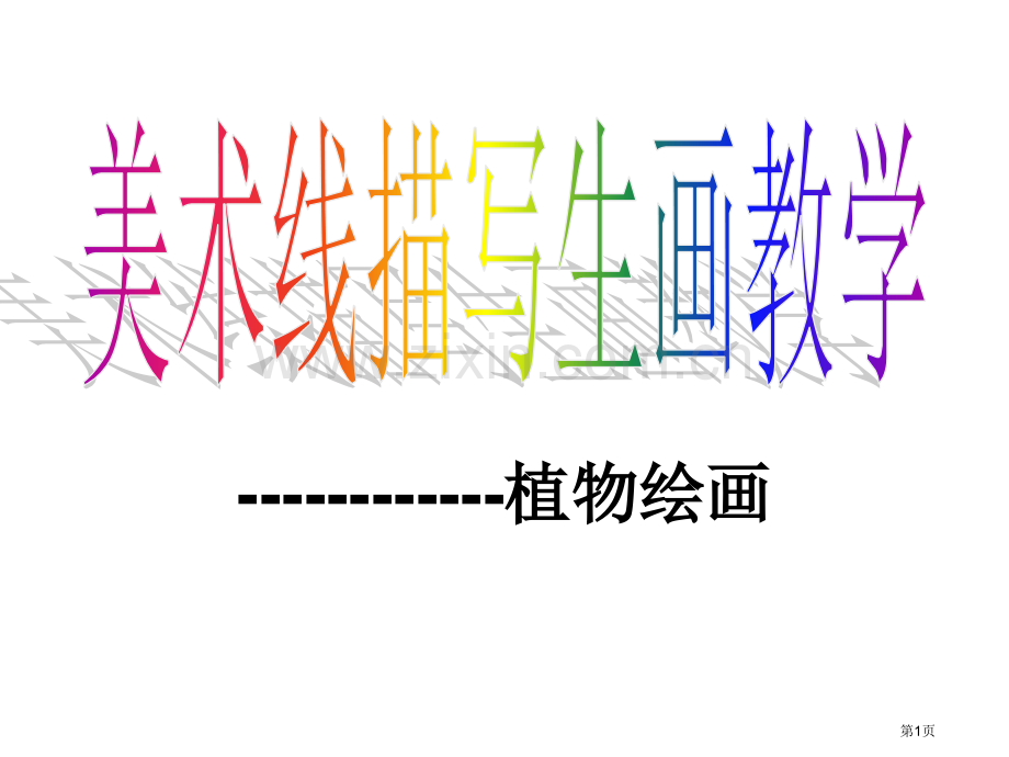 美术线描树叶写生教学省公共课一等奖全国赛课获奖课件.pptx_第1页