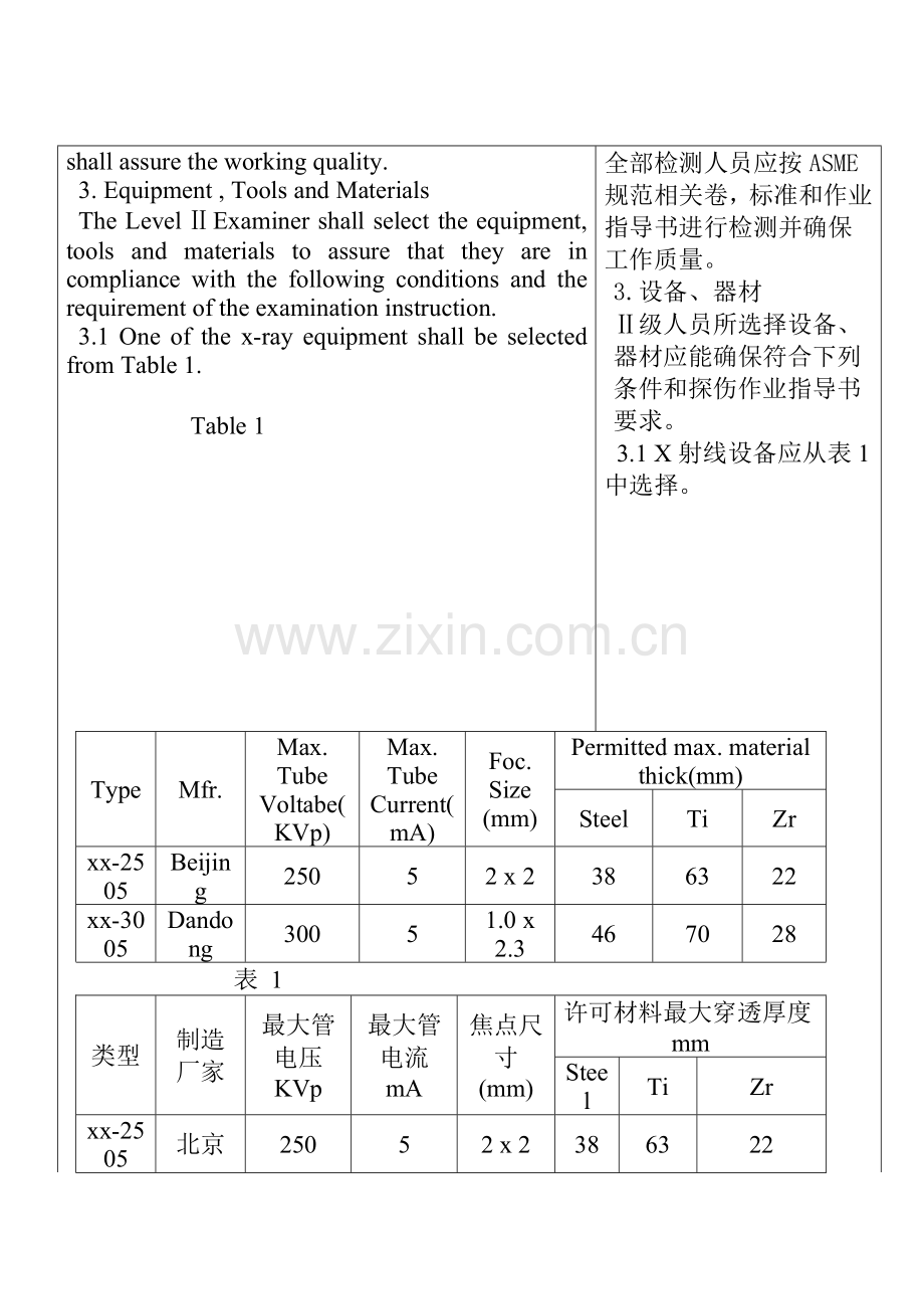 无损检测对接焊缝射线工艺规程模板.doc_第3页