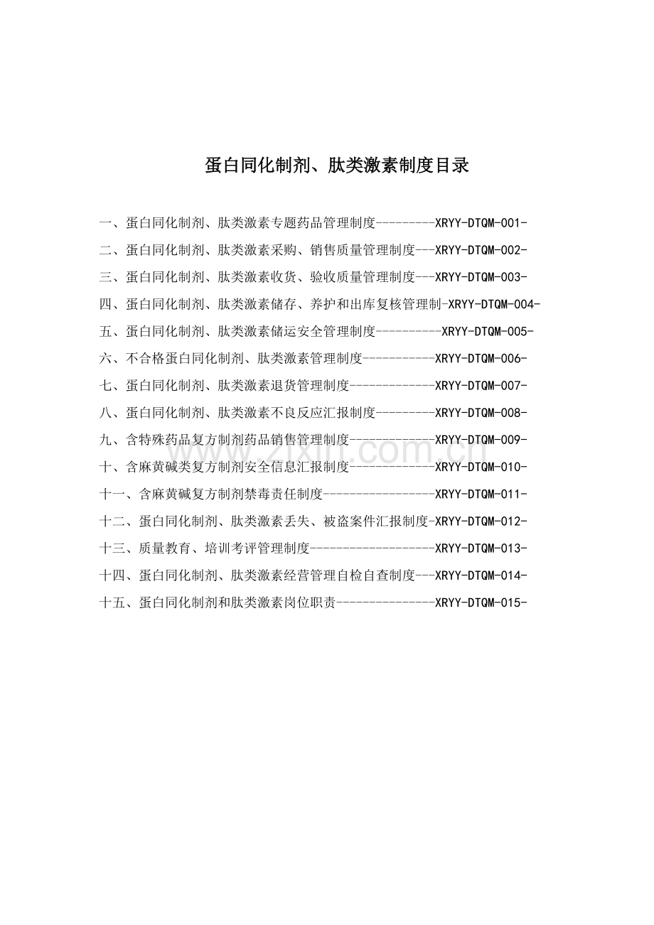 蛋白同化制剂肽类激素制度汇编样本.doc_第1页