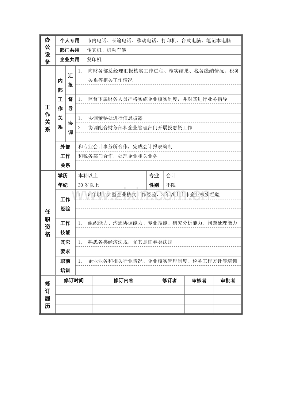 核算副总经理职位说明书样本.doc_第2页