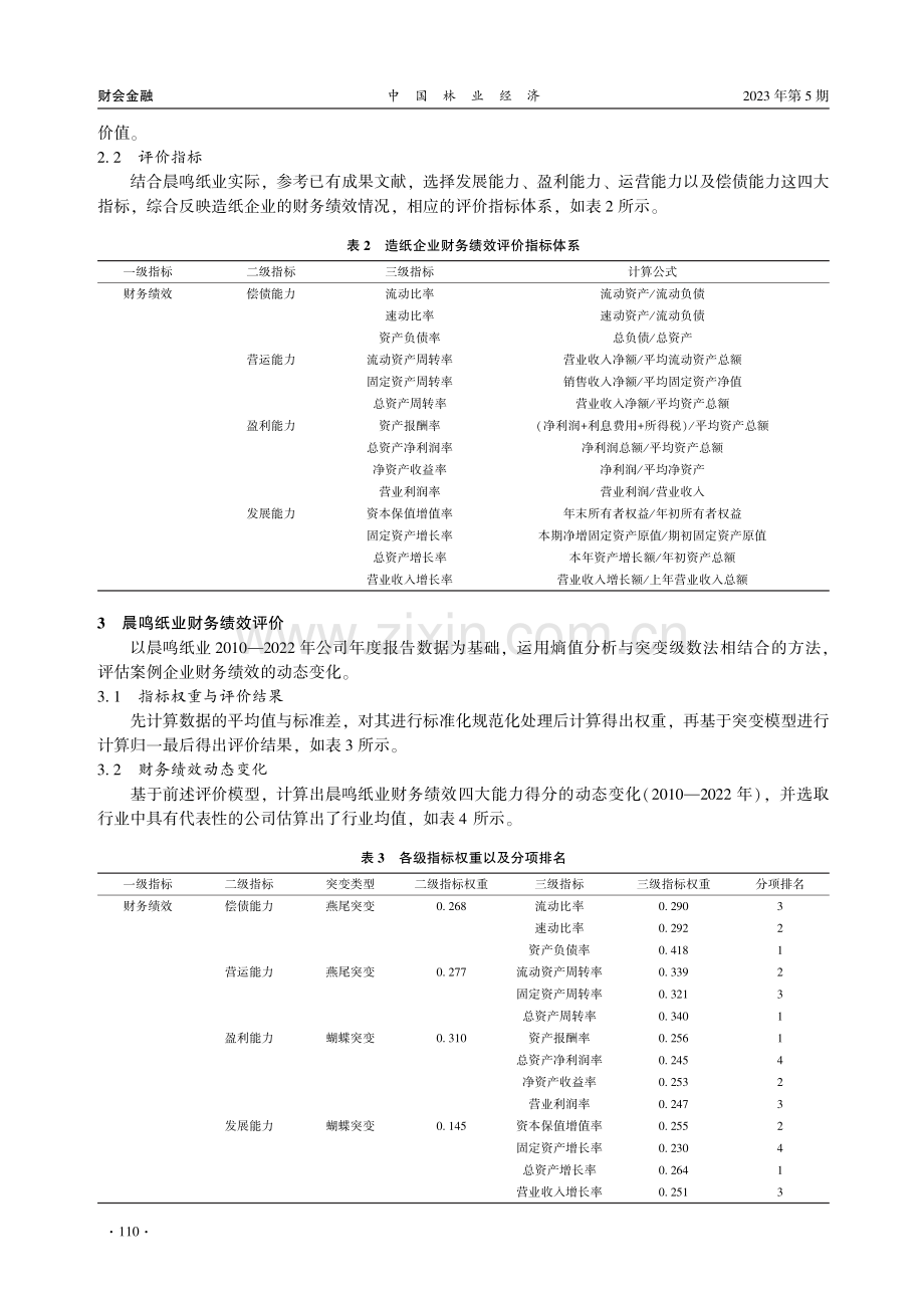 基于突变级数法的造纸企业财务绩效评价——以晨鸣纸业为例.pdf_第3页