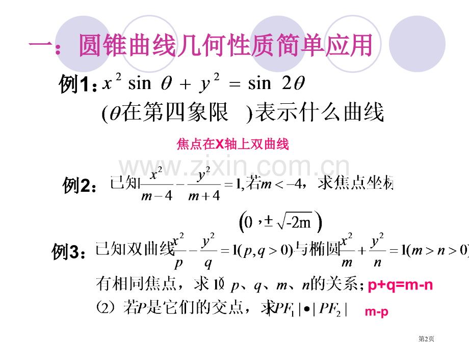 圆锥曲线习题课市公开课一等奖百校联赛获奖课件.pptx_第2页