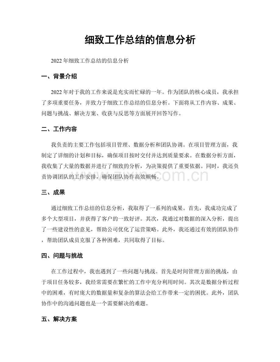 细致工作总结的信息分析.docx_第1页