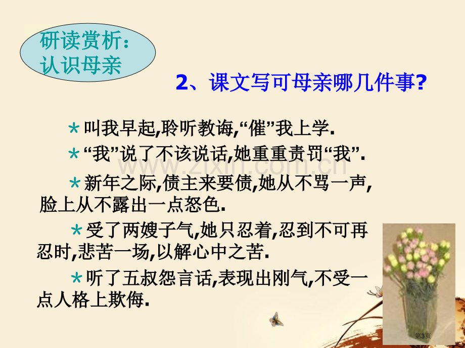 我的母亲省公开课一等奖新名师优质课比赛一等奖课件.pptx_第3页