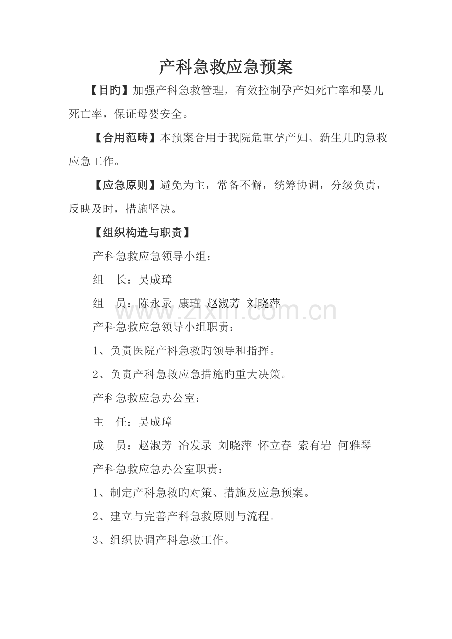 产科应急全新预案.docx_第1页