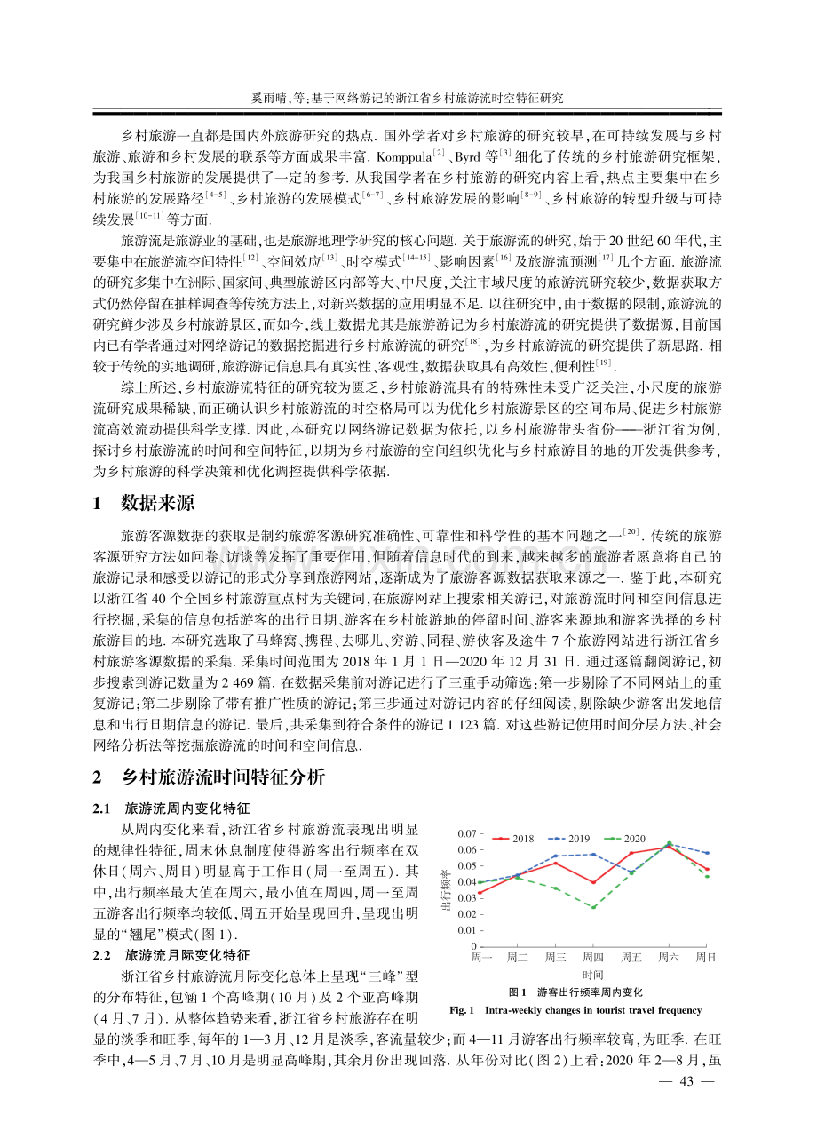 基于网络游记的浙江省乡村旅游流时空特征研究.pdf_第2页