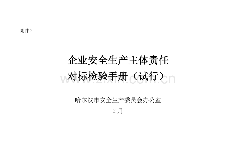 企业安全生产主体责任对标检查手册模板.docx_第1页