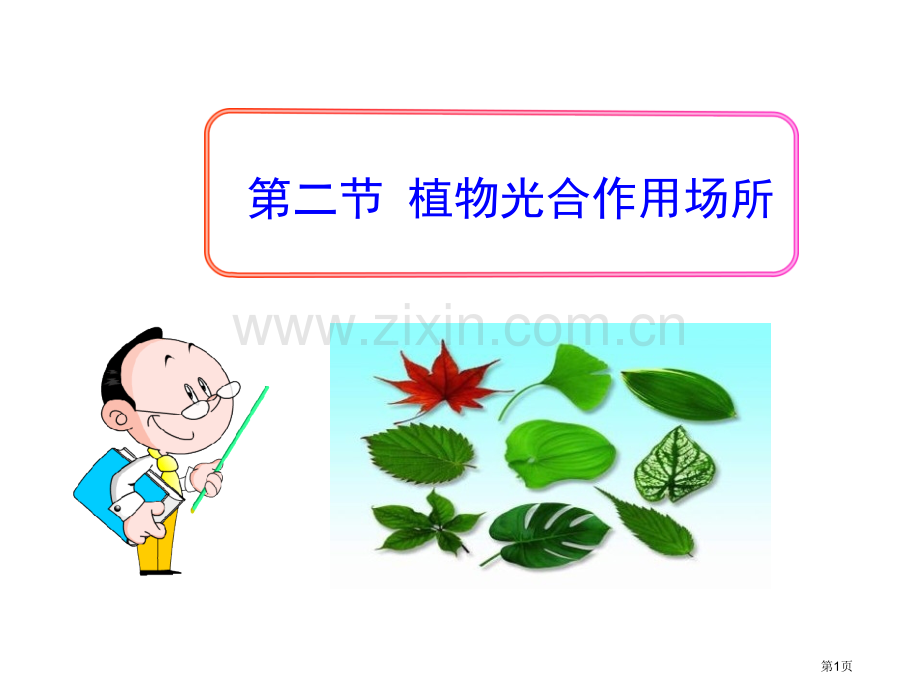 植物光合作用的场所教学课件省公开课一等奖新名师优质课比赛一等奖课件.pptx_第1页