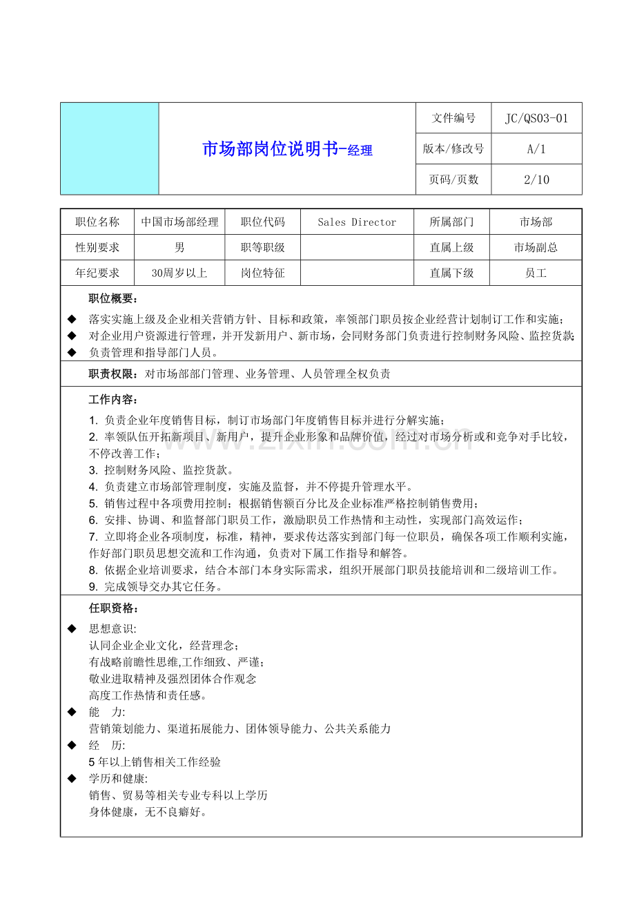 市场部岗位新版说明书.docx_第3页