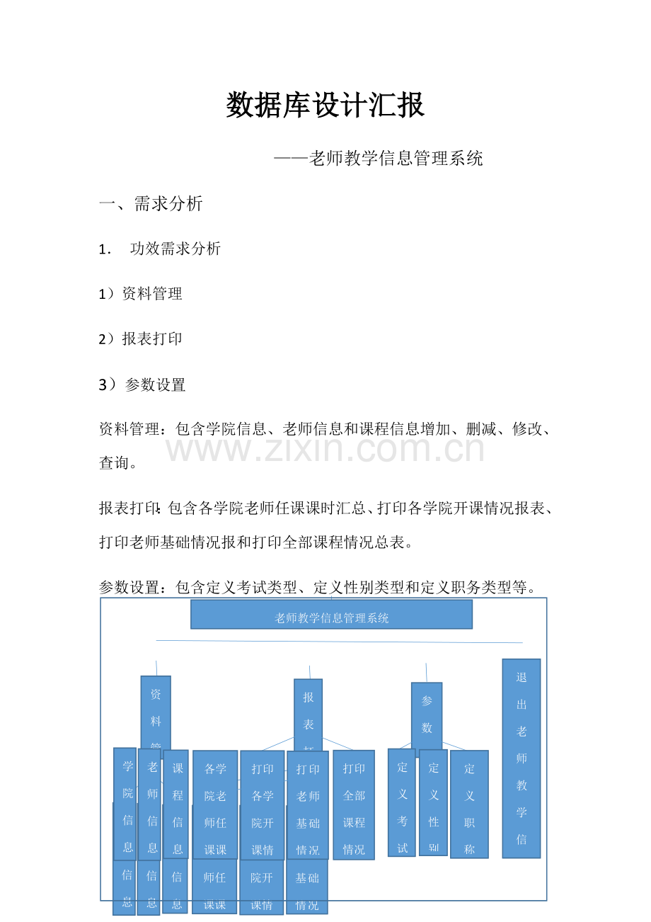 数据库设计教师教学信息综合管理系统.docx_第1页