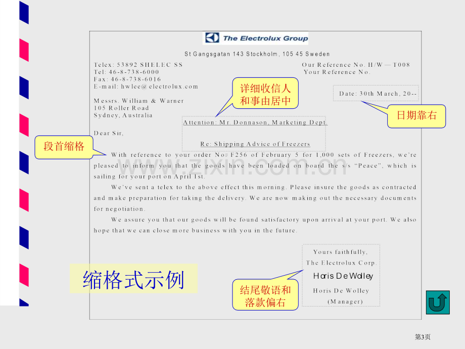 外贸英语函电课件信函格式ppt课件市公开课一等奖百校联赛特等奖课件.pptx_第3页