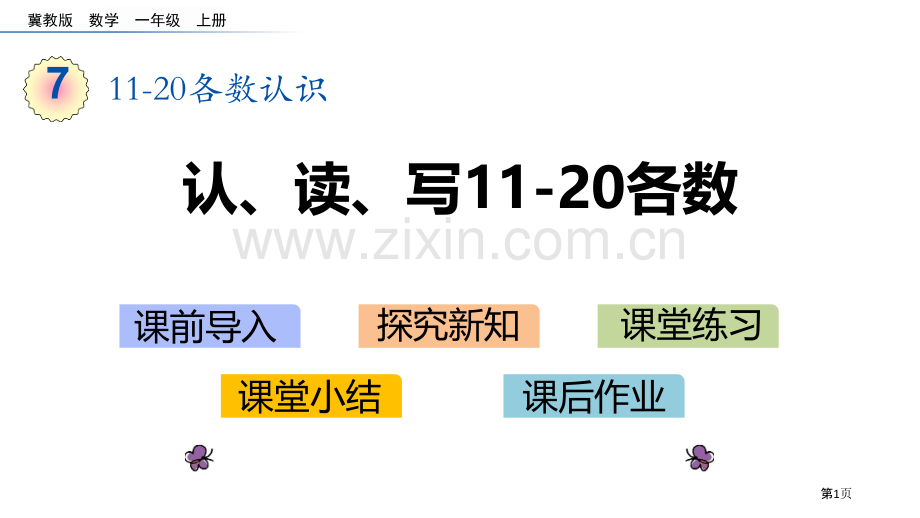 认、读、写11-20各数11-20各数的认识省公开课一等奖新名师优质课比赛一等奖课件.pptx_第1页