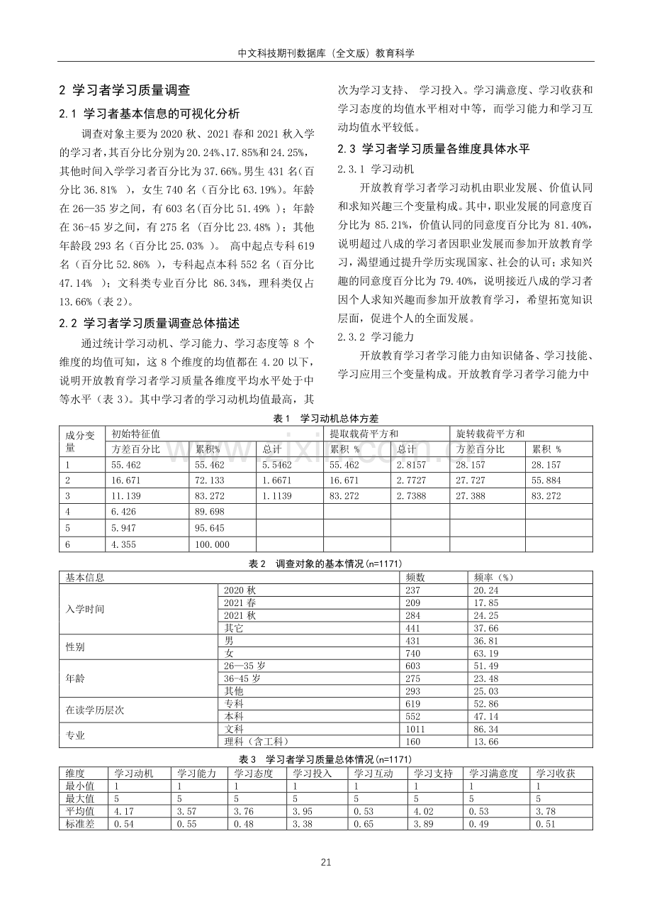 基于探索性因子分析的学习质量提升研究——以新疆开放大学为例.pdf_第2页