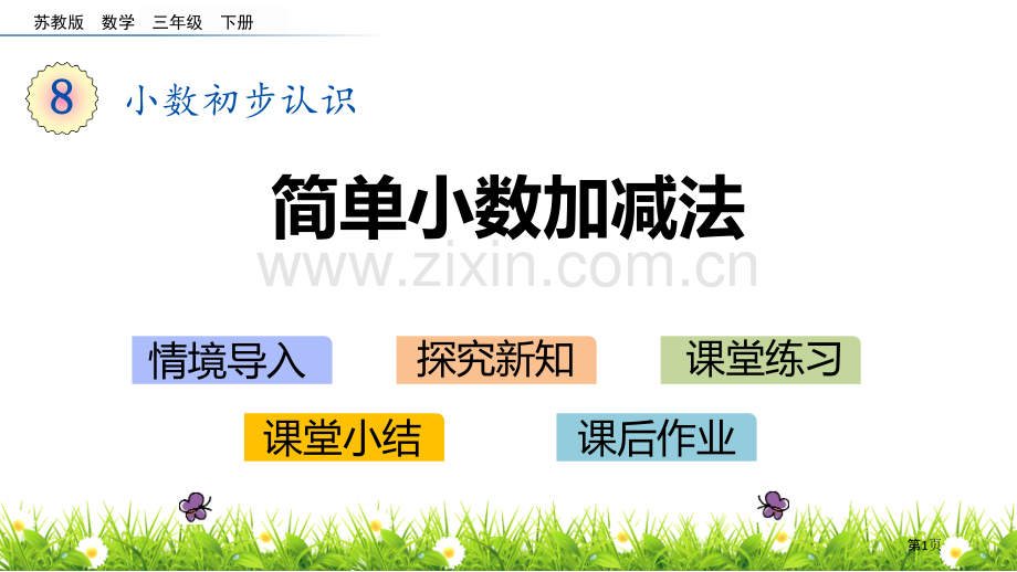 简单的小数加减法小数的初步认识教学课件省公开课一等奖新名师优质课比赛一等奖课件.pptx_第1页