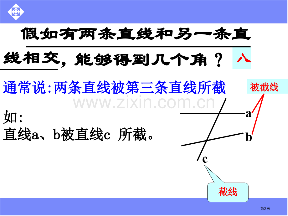 同位角内错角同旁内角人教版免费课件市公开课一等奖百校联赛特等奖课件.pptx_第2页