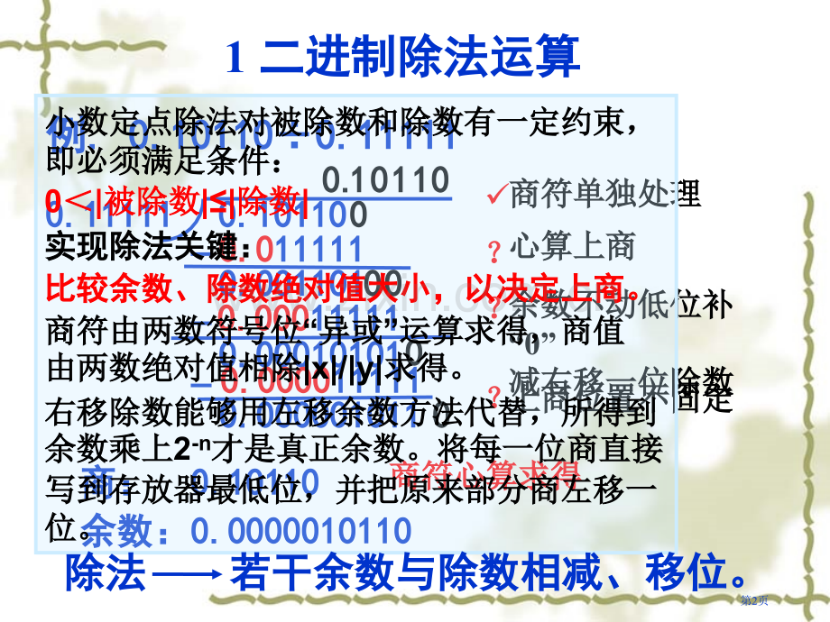 二进制除法专题教育课件市公开课一等奖百校联赛获奖课件.pptx_第2页