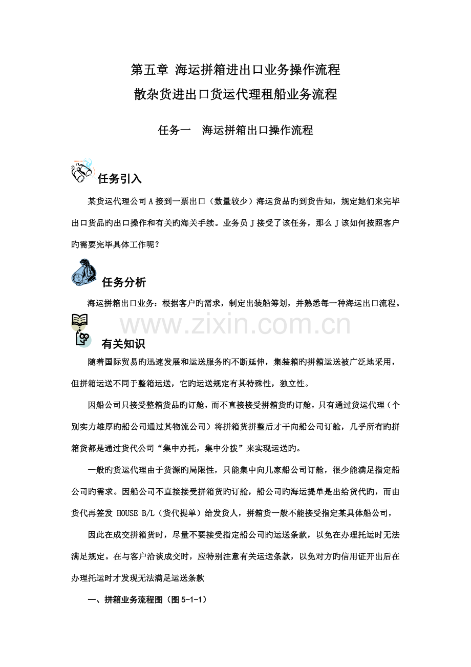 海运拼箱进出口业务操作标准流程.docx_第1页