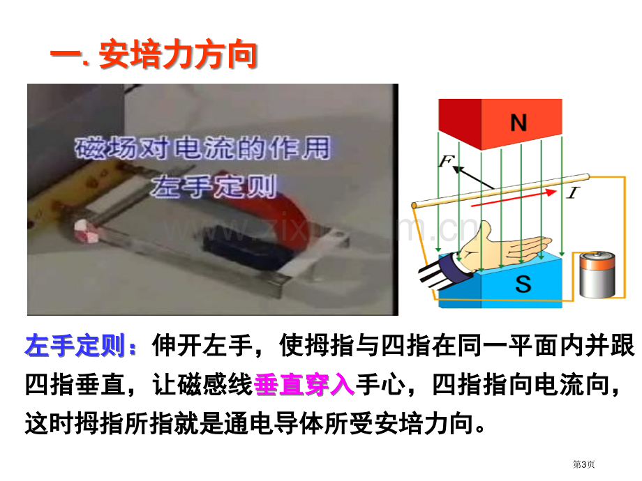 高二物理磁场对通电导线的作用省公共课一等奖全国赛课获奖课件.pptx_第3页