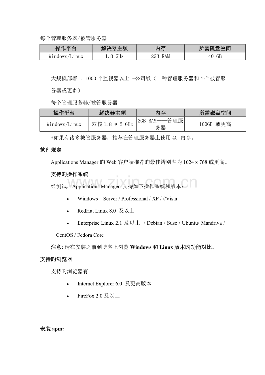 服务器性能监控APM快速安装操作标准手册.docx_第3页