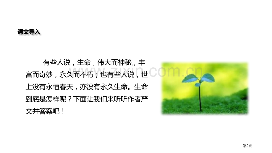 永久的生命部编省公开课一等奖新名师比赛一等奖课件.pptx_第2页