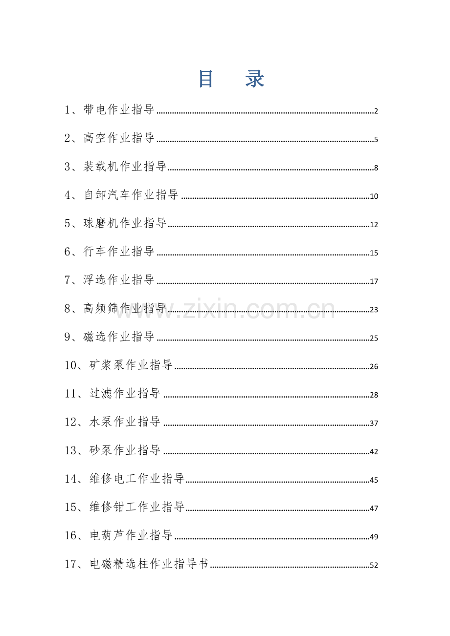 矿业公司安全生产标准化作业指导书样本.doc_第2页