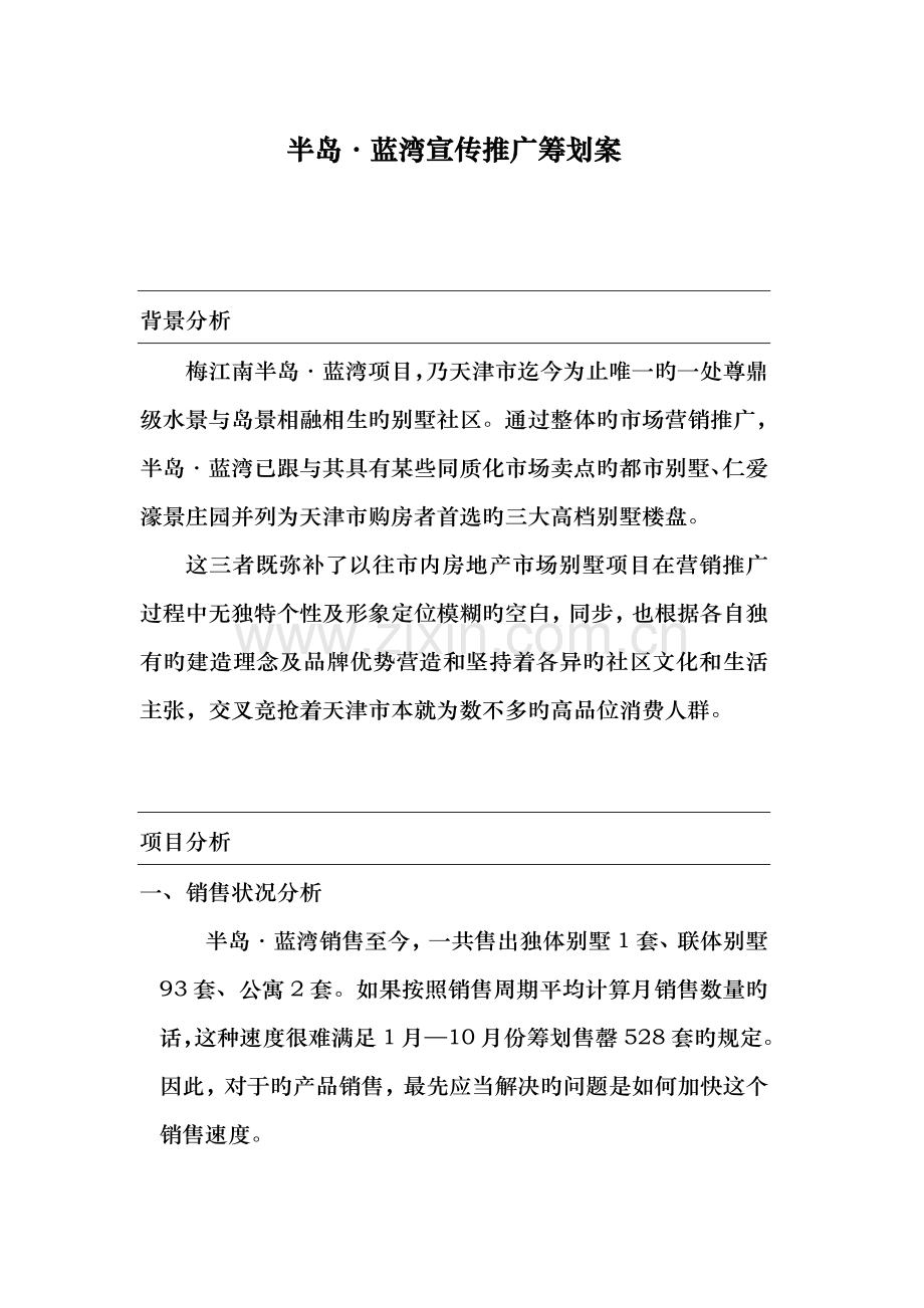 房地产行业专项项目年度营销推广专题策划案.docx_第1页