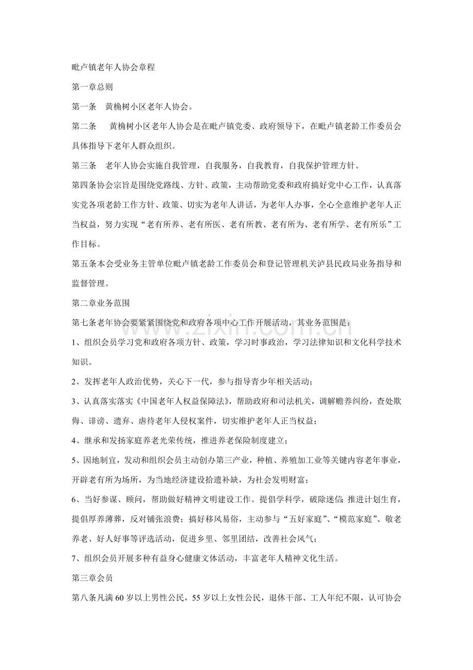 镇老年人协会标准章程.doc_第1页