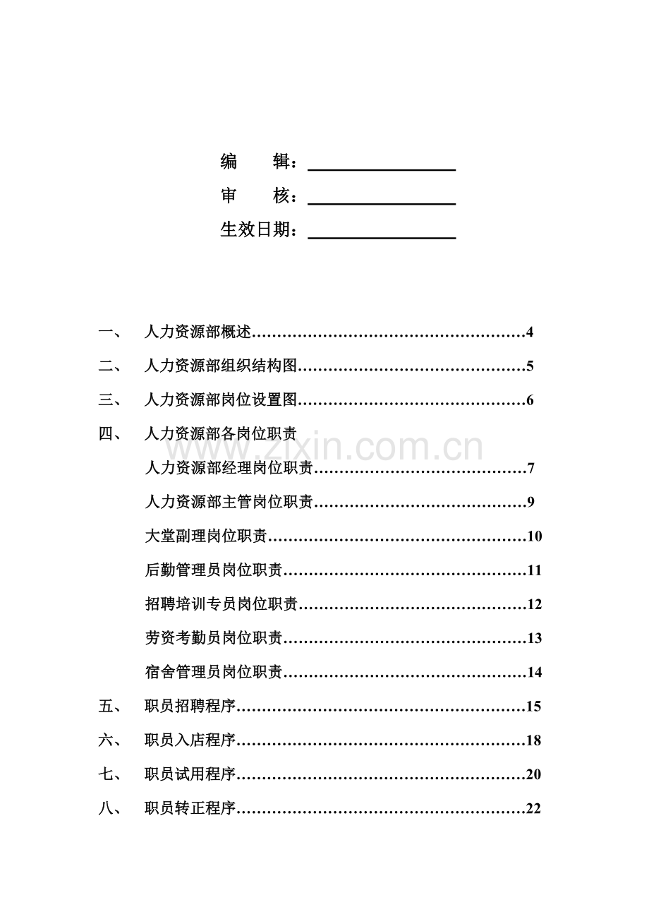 酒店人力资源部工作手册模板.doc_第2页