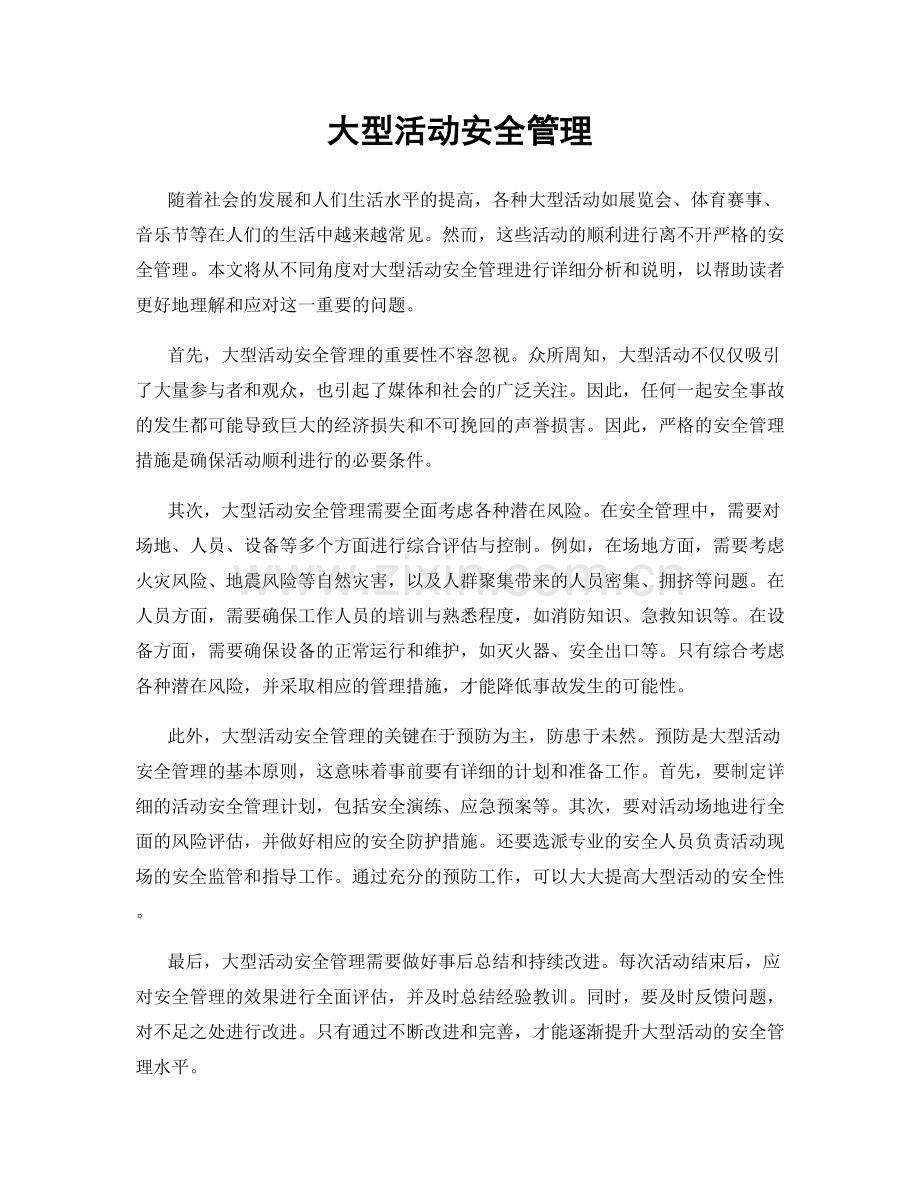 大型活动安全管理.docx_第1页